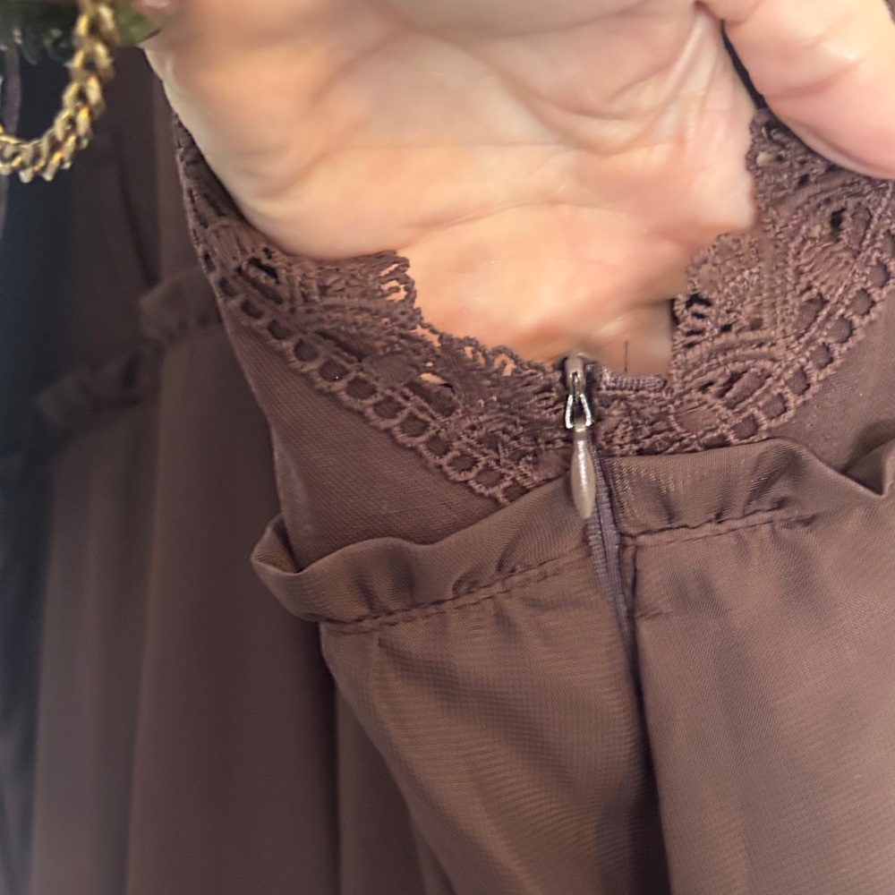 Brown Overalls dress - this was worn once - Picture 9 of 11